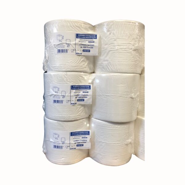 Bobine Papier Blanc Essuie-Pis - Lot de 2