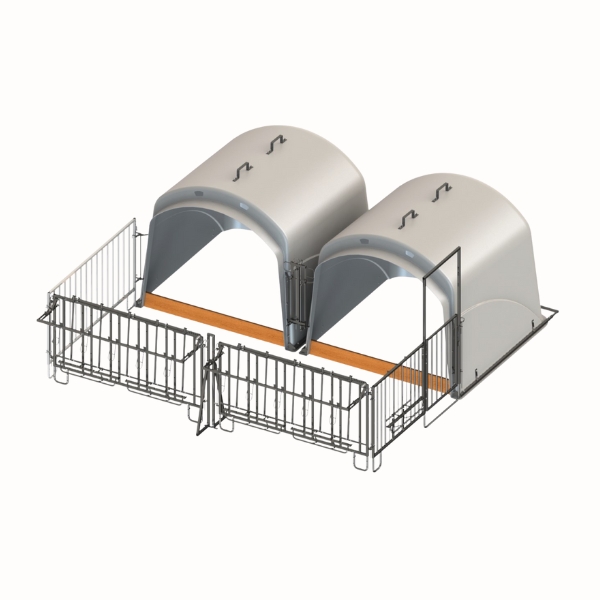 Niche à veaux Prémium XL 5 avec cornadis